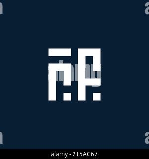 RF initial monogram logo with geometric style design ideas Stock Vector