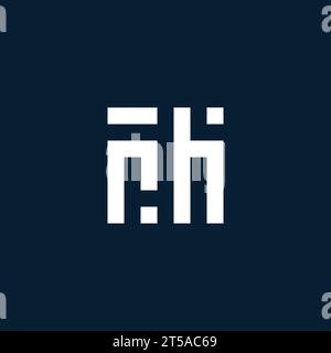 RH initial monogram logo with geometric style design ideas Stock Vector