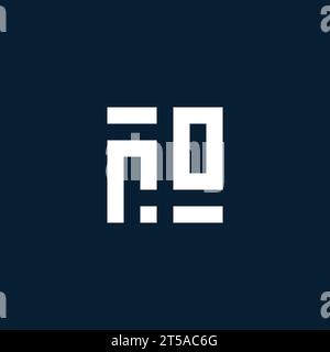 RO initial monogram logo with geometric style design ideas Stock Vector