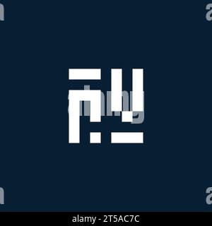 RV initial monogram logo with geometric style design ideas Stock Vector