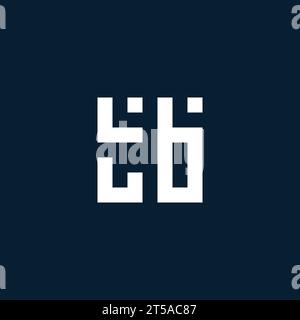 TB initial monogram logo with geometric style design ideas Stock Vector