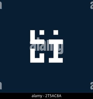TI initial monogram logo with geometric style design ideas Stock Vector
