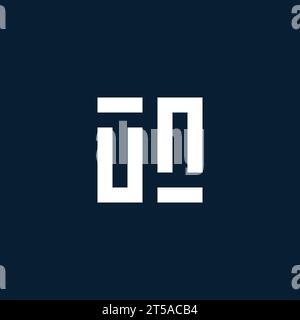 UN initial monogram logo with geometric style design ideas Stock Vector