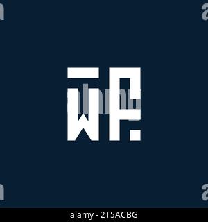 WF initial monogram logo with geometric style design ideas Stock Vector