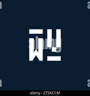 WV initial monogram logo with geometric style design ideas Stock Vector