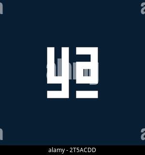 YA initial monogram logo with geometric style design ideas Stock Vector
