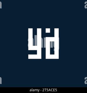 YD initial monogram logo with geometric style design ideas Stock Vector