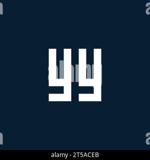 YY initial monogram logo with geometric style design ideas Stock Vector