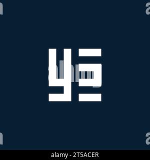 YS initial monogram logo with geometric style design ideas Stock Vector