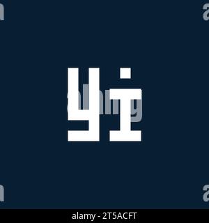 YI initial monogram logo with geometric style design ideas Stock Vector