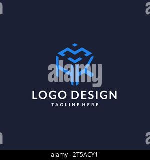 HK logo hexagon designs, best monogram initial logo with hexagonal shape design ideas inspiration Stock Vector