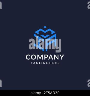 IA initial monogram logo with hexagonal shape style, real estate logo ...