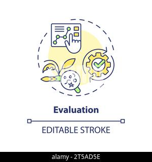 2D thin line icon evaluation concept Stock Vector Image & Art - Alamy