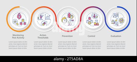 Colorful integrated pest management layout with thin linear icons Stock Vector