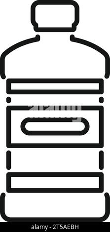 Kerosene small bottle icon outline vector. Fuel energy container. Burner lamp oil Stock Vector