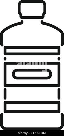 Kerosene small bottle icon outline vector. Fuel energy container. Burner lamp oil Stock Vector