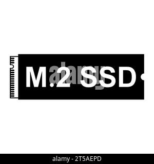 M2 ssd memory board, internal solid state drive m2 ssd Stock Vector