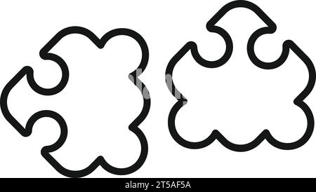 Puzzle of self realization icon outline vector. Self victory success. Vision leader Stock Vector