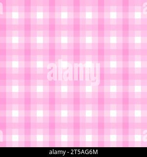 graphic illustrated Checked plaid seamless pattern stripes pink vector Stock Vector