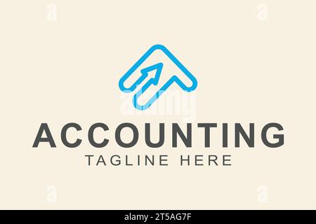 Letters abstract logo A with arrow. suitable for accounting logo, business. monogram logo concept. simple design editable Stock Vector