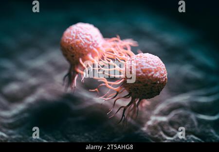 Cancer cells, illustration Stock Photo