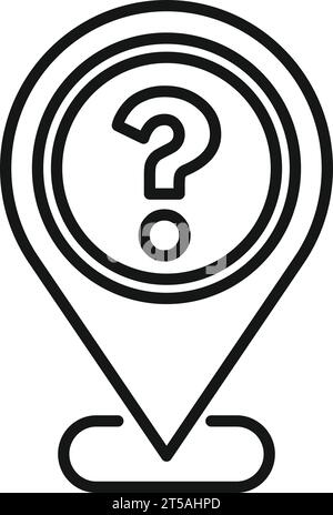 Location anonymous icon outline vector. Mark user person. Agent work Stock Vector