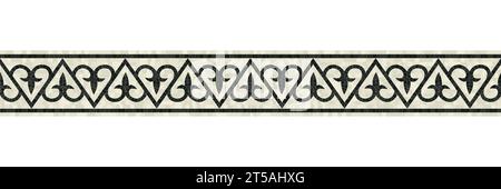 Horizontal border mosaic tiles, vector pattern Stock Vector