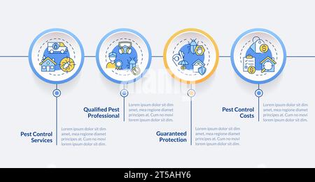 2D colorful integrated pest management layout with icons Stock Vector