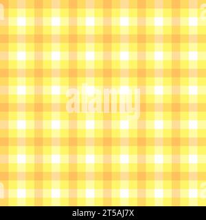 graphic illustrated Checked plaid seamless pattern stripes yellow vector Stock Vector
