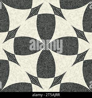 Mosaic tiles, repeating pattern. Vector template Stock Vector