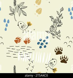 Vector footprint animals. Stock Vector