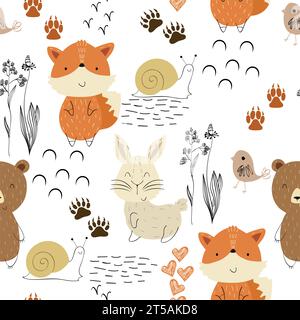 Vector forest pattern. Stock Vector