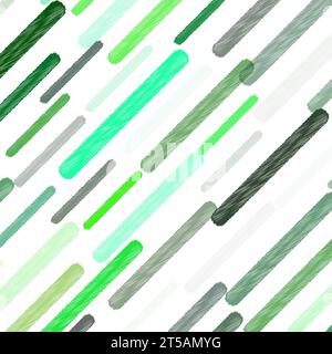 Green abstract lines, dashed, sketched rounded rectangles background. Holyday wallpaper pattern. Vector illustration Stock Vector