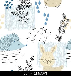 Vector forest pattern. Stock Vector