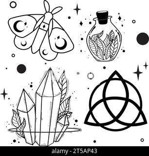 Seamless pattern background with esoterism icons Vector Stock Vector