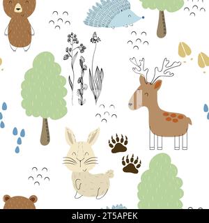 Vector forest pattern. Stock Vector