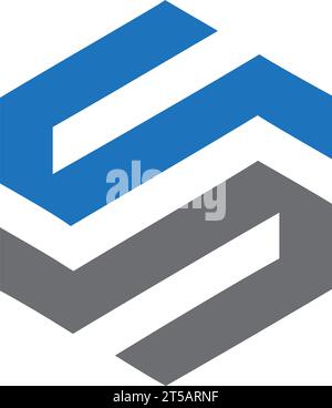 SS letter logo design vector template Stock Vector