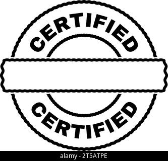 Certified rubber stamp template. Vector illustration Stock Vector