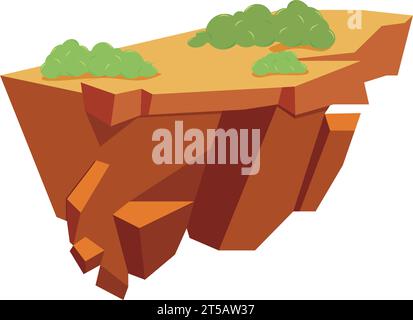 Isolated empty floating land icon Vector Stock Vector