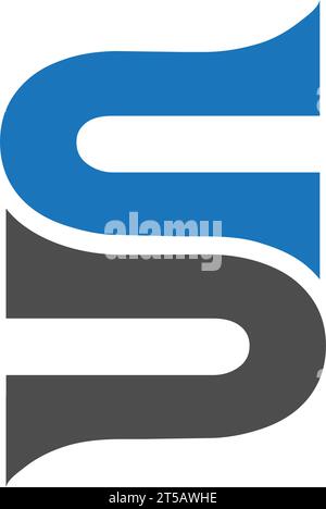 SS letter logo design vector template Stock Vector