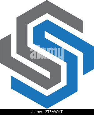 SS letter logo design vector template Stock Vector