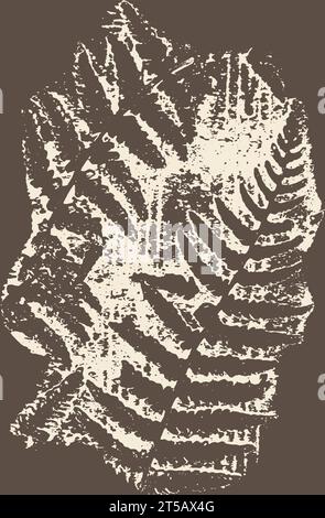 Vector hand drawn fern doodle set on transparent background Stock ...