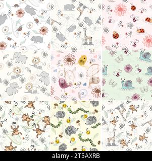 seamless patterns Stock Vector