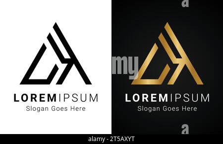 Luxury Initial UK or KU Monogram Text Letter Logo Design Stock Vector