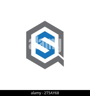 QS logo design Stock Vector