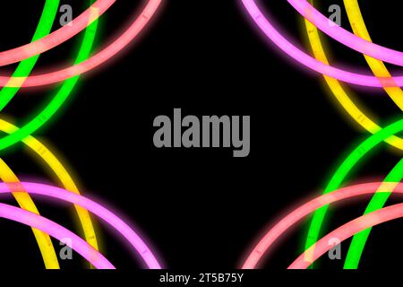 Design made from neon light tube Stock Photo