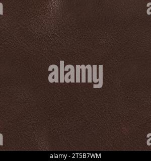Texture of full grain dark brown premium leather, closeup Stock Photo