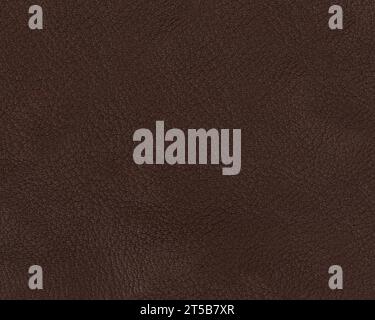 Texture of full grain dark brown premium leather, closeup Stock Photo