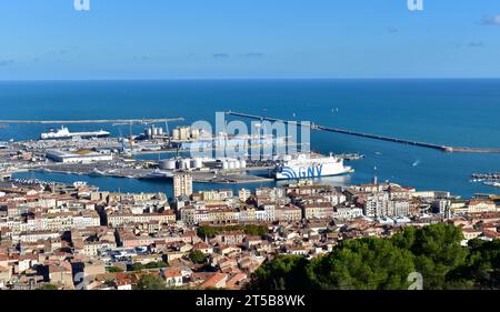 Sète, France - 10 28 2023 : the port of Sète in the department of Hérault in France Stock Photo