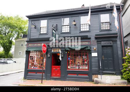 Shopping street in Newport, Rhode Island, New England, USA Stock